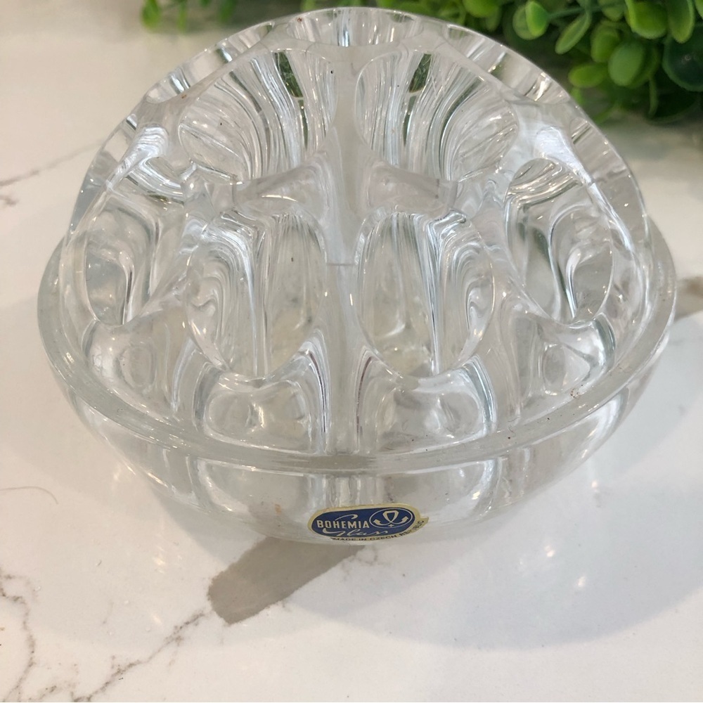 Bohemia  crystal glass floral arranger